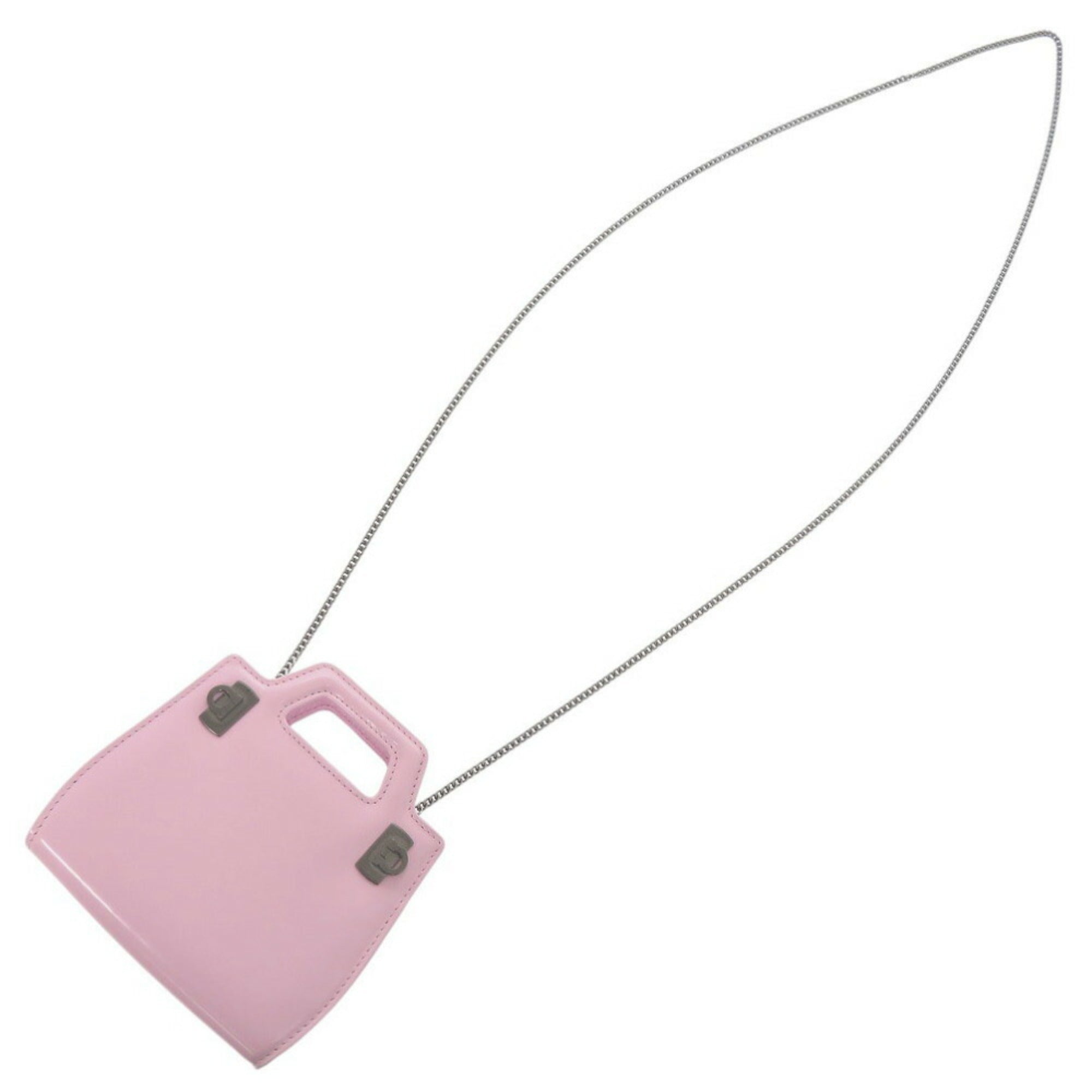 Salvatore Ferragamo Wanda Chain Shoulder 213984 Calf Leather Pink Bag 0559Salvatore — Like New