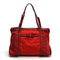 Salvatore Ferragamo Vara Ribbon Nylon Tote Bag Red