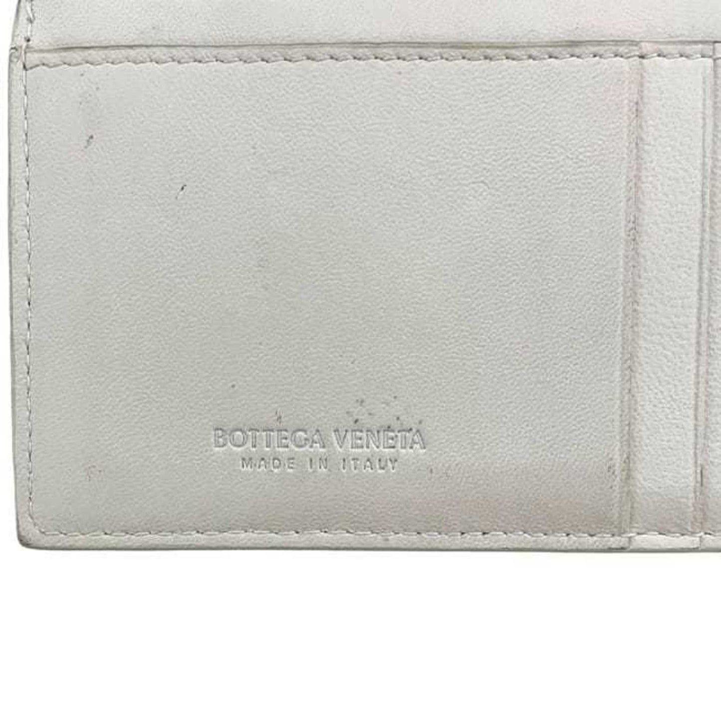 Bottega Veneta Coin Case ec-24609 White Cassette 679843 Purse Leather P01931123D BOTTEGA VENETA Mini Card Holder Intrecciato Pattern Men's Women's