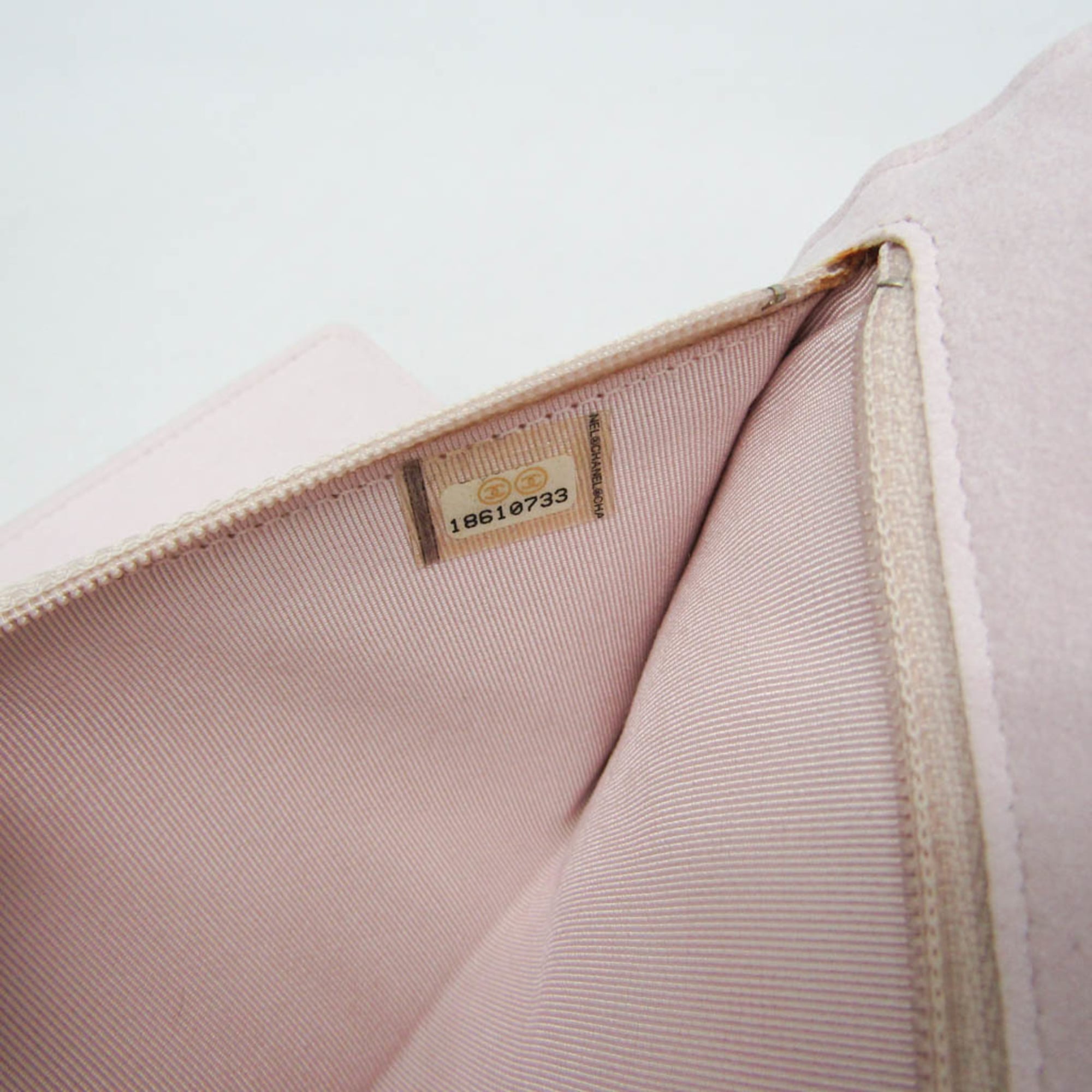 Chanel Matelasse 2.55 Jewelry Case Women's Leather Clutch Bag Light Pink — Like New
