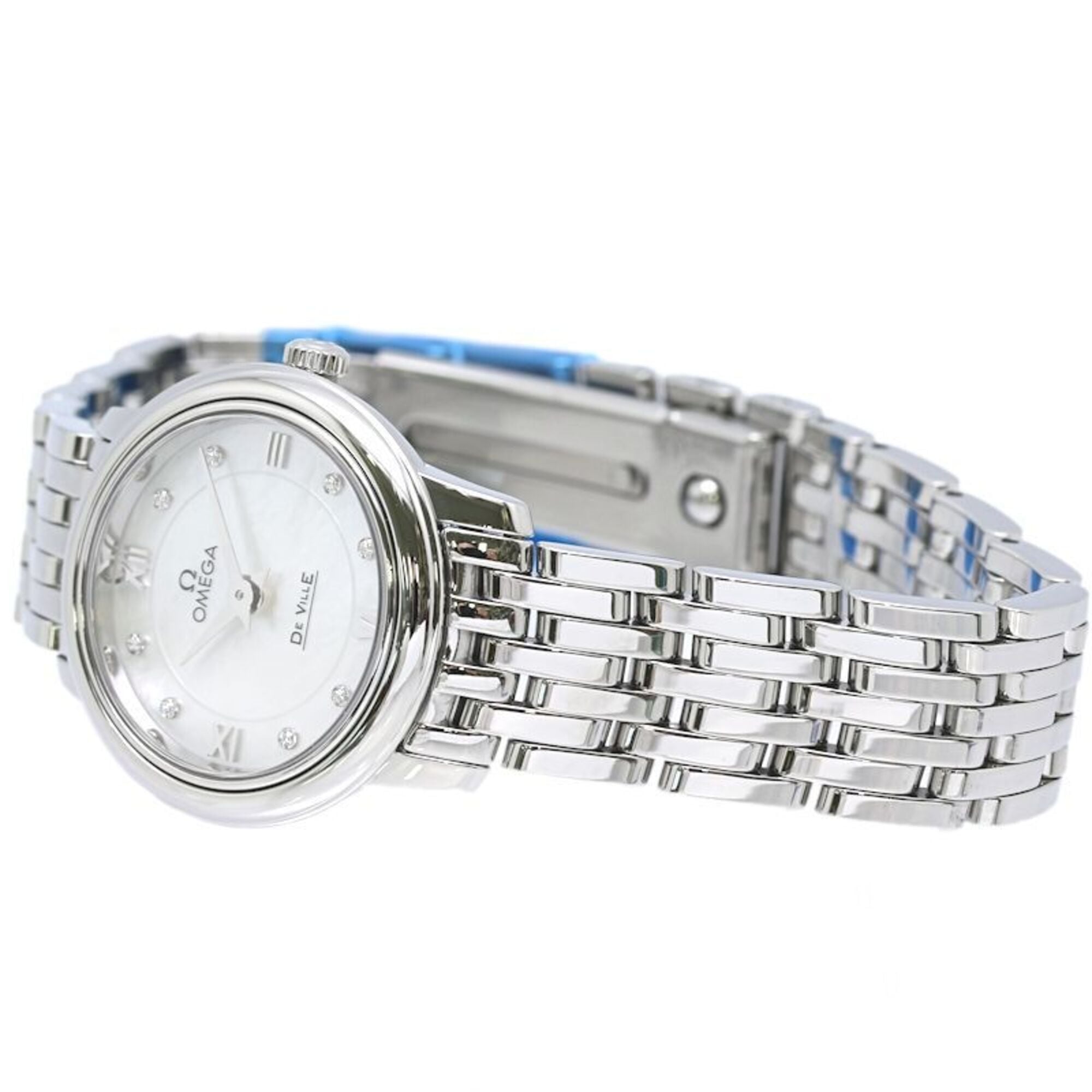 OMEGA De Ville Prestige 8-Diamond Watch 424.10.24.60.55.001 Women's Stainless Steel 40455 — Good