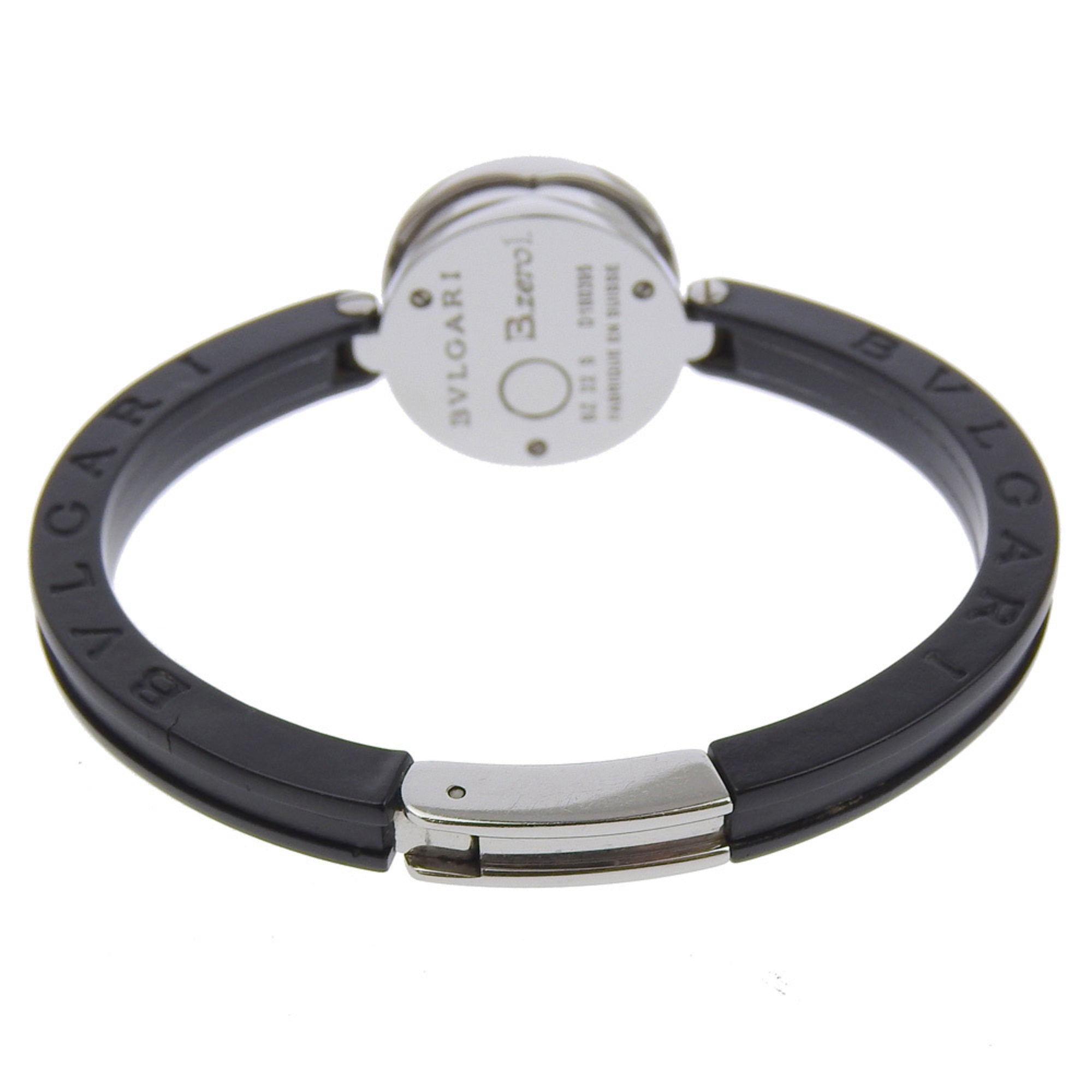 BVLGARI Bzero1 BZ22S Women's Watch with Stainless Steel and Rubber Quartz Movement, Analog Display, Black Dial — Good