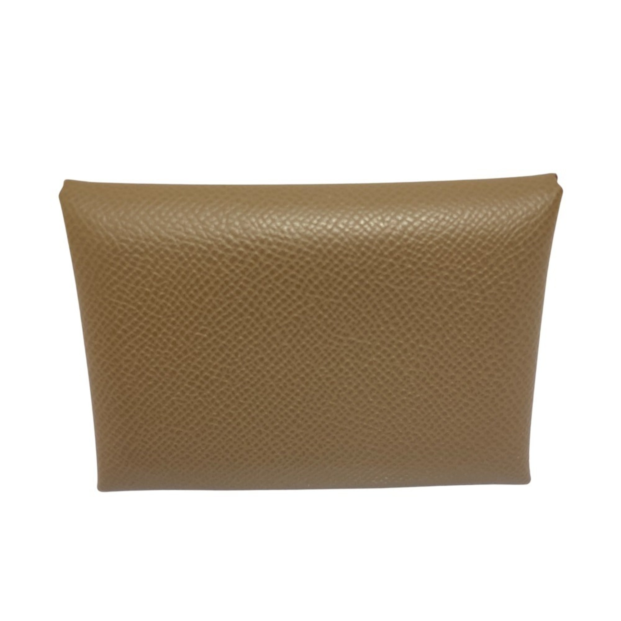 HERMES 2024 Calvi Coin and Card Case, Epson Etoupe, Greige, for Men Women