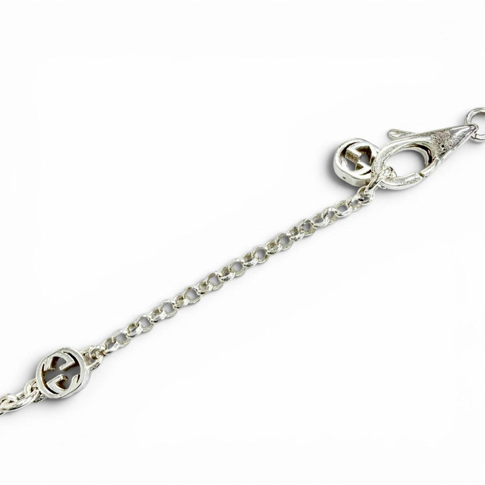 GUCCI 770724 Double G Necklace, 925 Sterling Silver, Weight 5.4g, Women's, Comes with Box and Dust Bag, Very Popular, Highly Recommended! — Like New