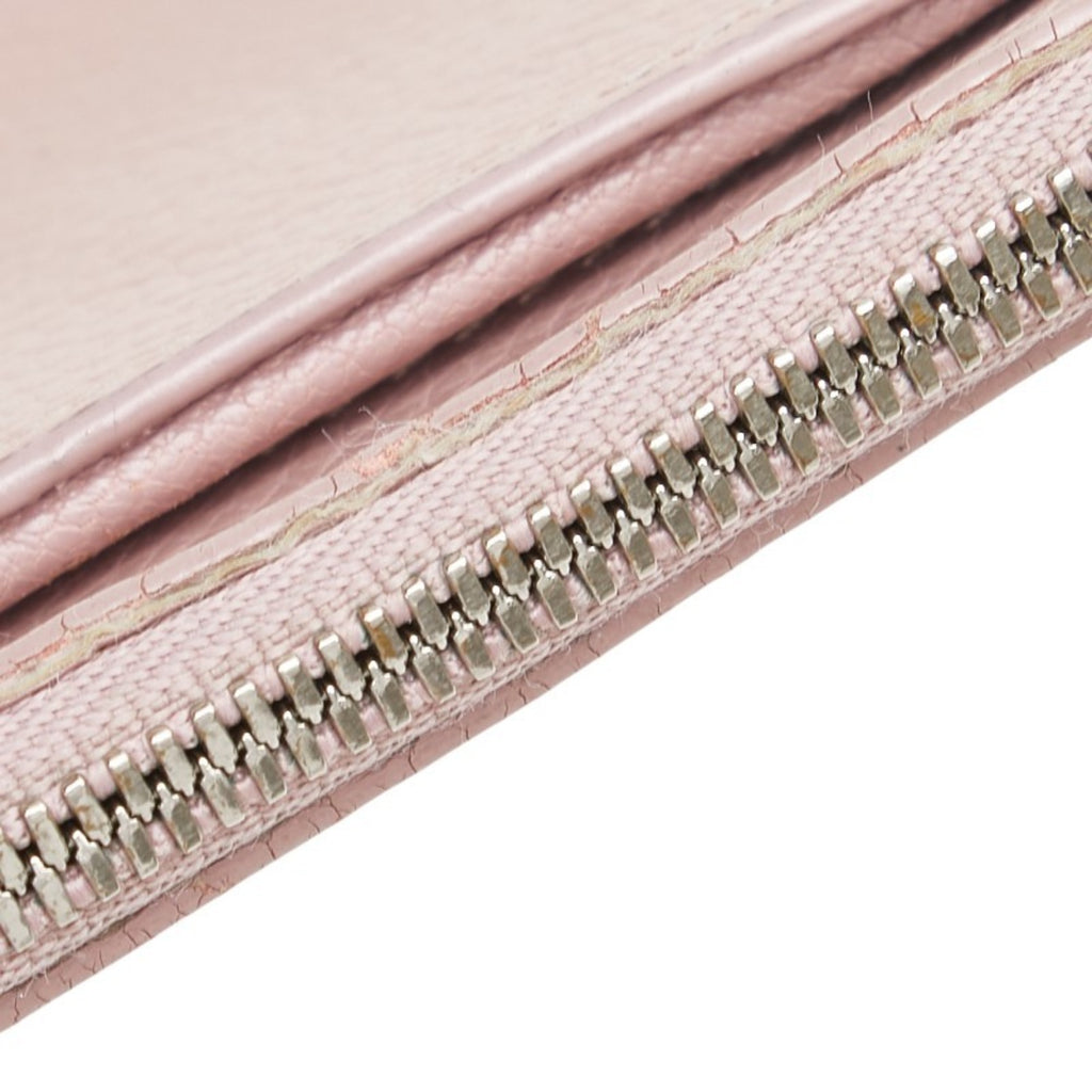 Balenciaga Logo Wallet/Coin Case 637130 Pink Leather Women's BALENCIAGA