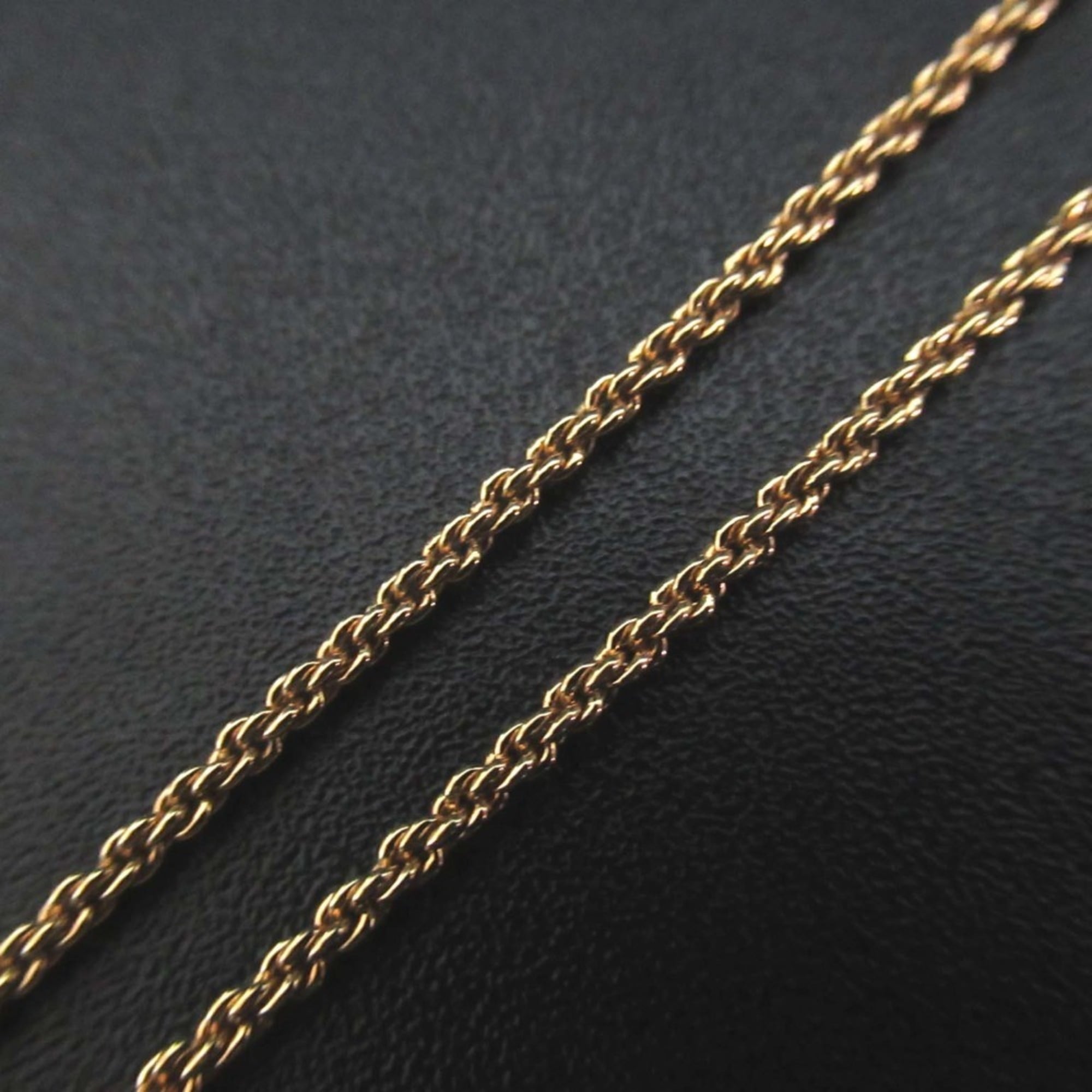 Christian Dior Vintage CD Logo Rhinestone Necklace Pendant GP Gold Color Women's