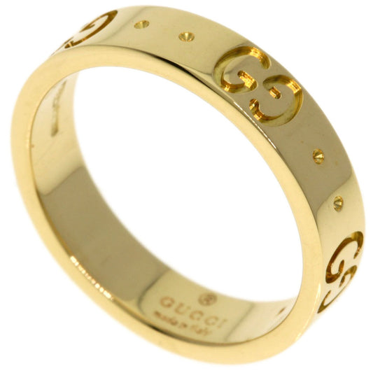 Gucci Icon Ring #7 18K Yellow Gold Women's GUCCI