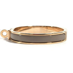 HERMES Mini Click Kelly PM Accessory Jewelry Bracelet Metal Men's Women's Marron Glacé Beige Like New — Like New