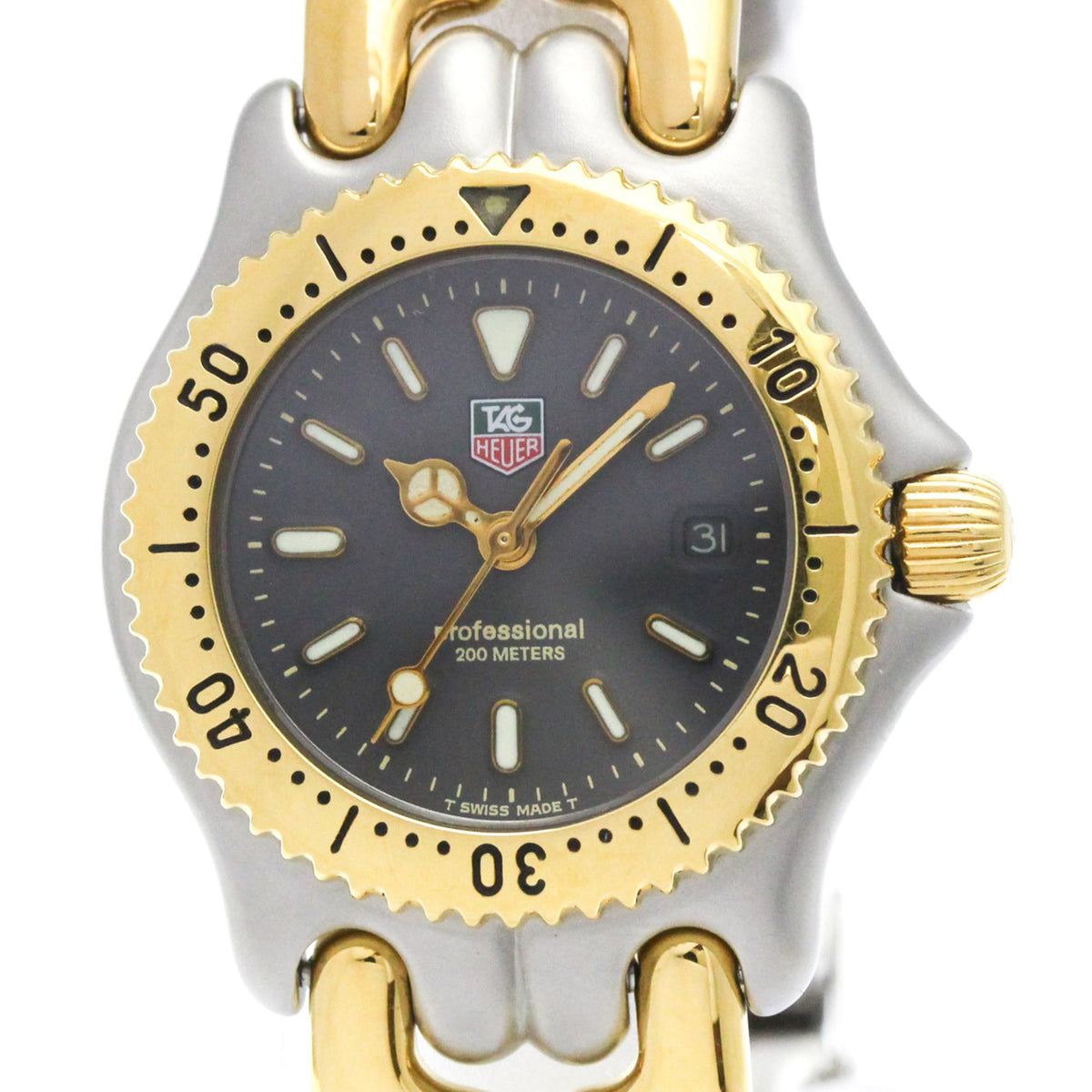 TAG HEUER Sel Professional 200M Gold Plated Steel Ladies Watch S95.215 Polished — Very Good