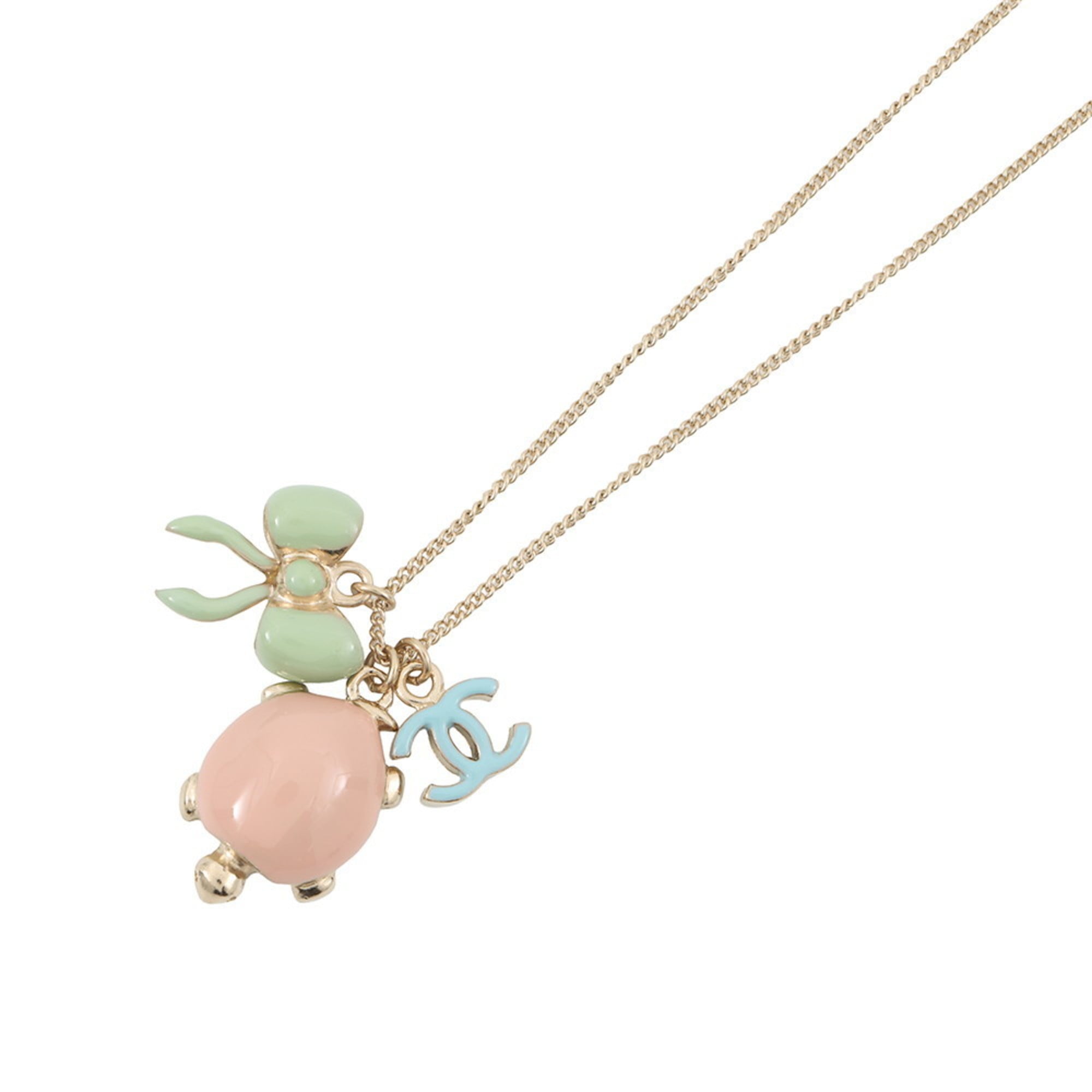 Chanel Coco Mark Turtle Ribbon Necklace CHANEL