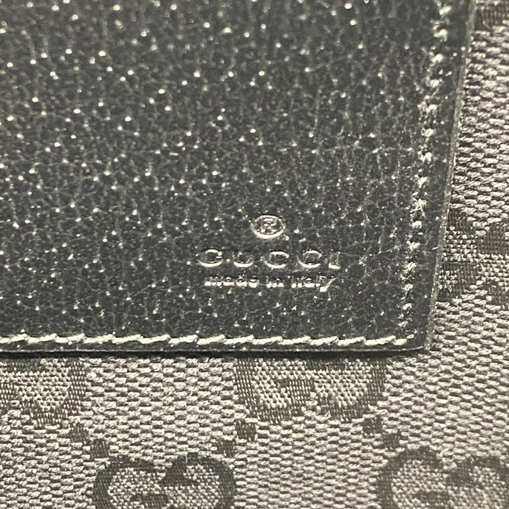 Gucci Horsebit Clutch Bag 700524 Leather Black Champagne Men's Women's