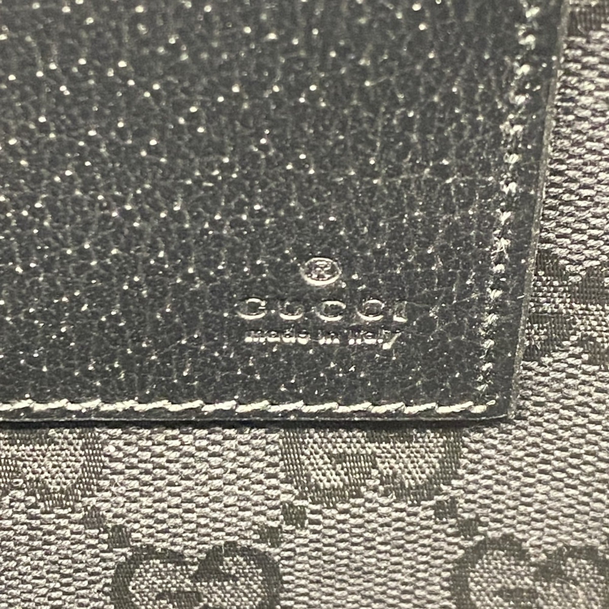 Gucci Horsebit Clutch Bag 700524 Leather Black Champagne Men's Women's