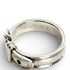 HERMES Vintage Ceinture Ring, SV925, Silver, Size 50, Women's — Like New