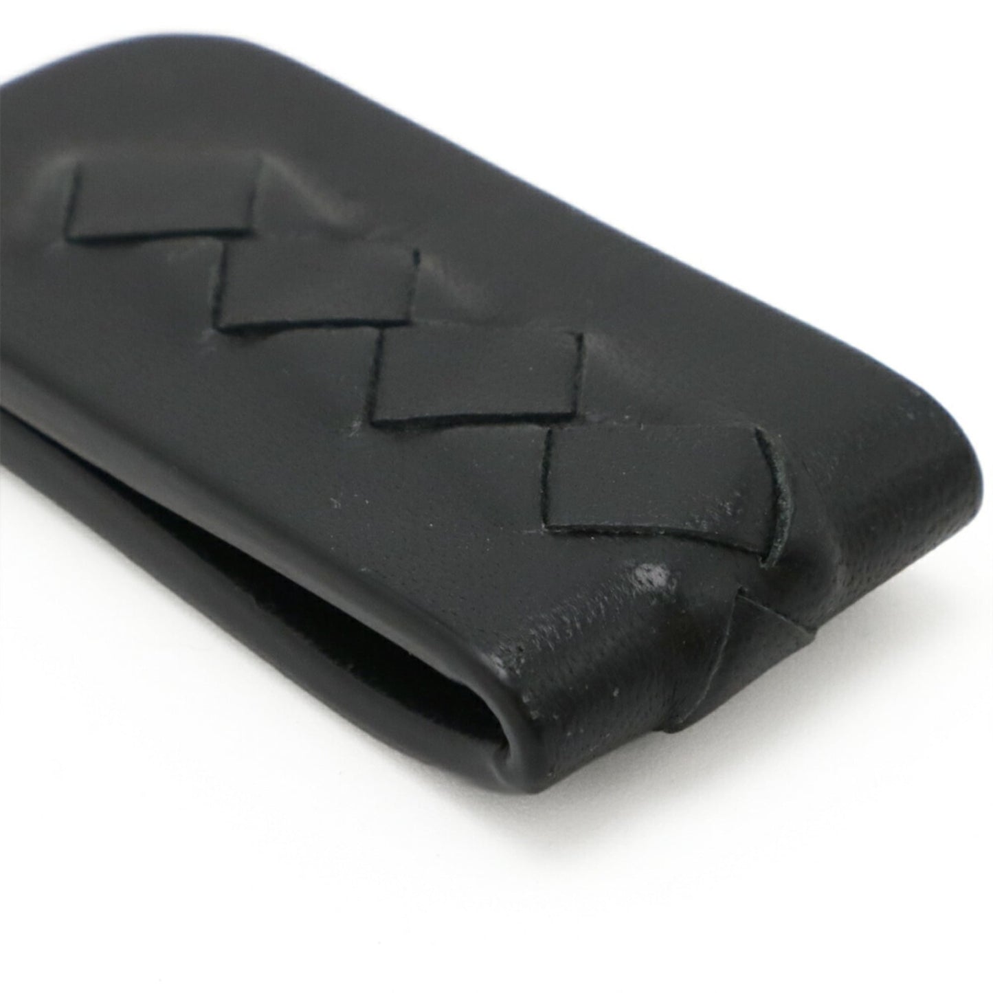 BOTTEGA VENETA Intrecciato Money Clip, Bill Leather, Black