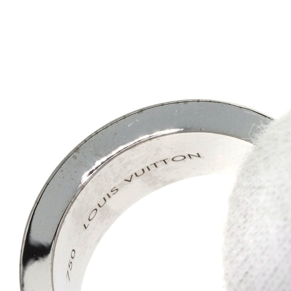 Louis Vuitton Grand Bague Empreinte Diamond Ring #53, 18K White Gold, Women's — Like New