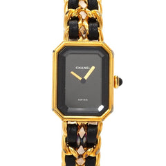 Chanel Premiere Large Size H0001 Women's Watch Black Gold Quartz — Very Good