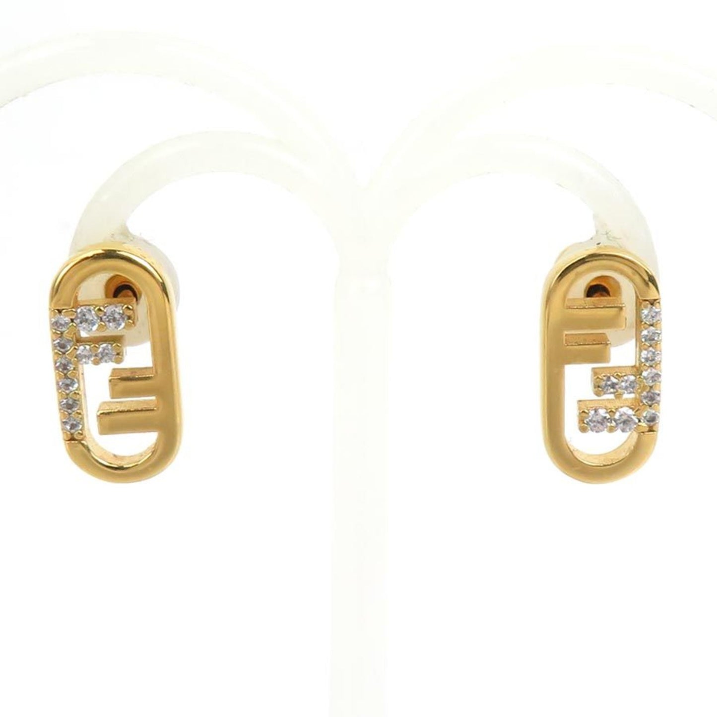 Fendi Orlocke Metal Gold Earrings for Women h31644k