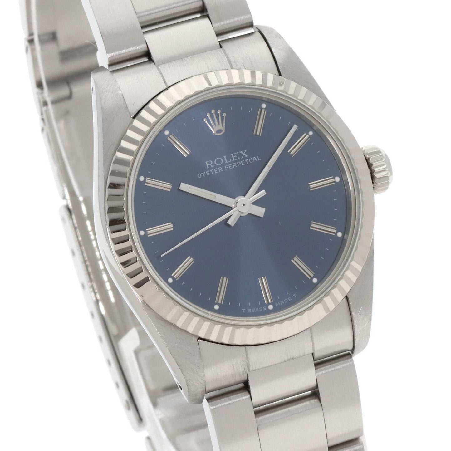 Rolex 67514 Oyster Perpetual Watch in Stainless Steel/SS/18K White Gold for Boys