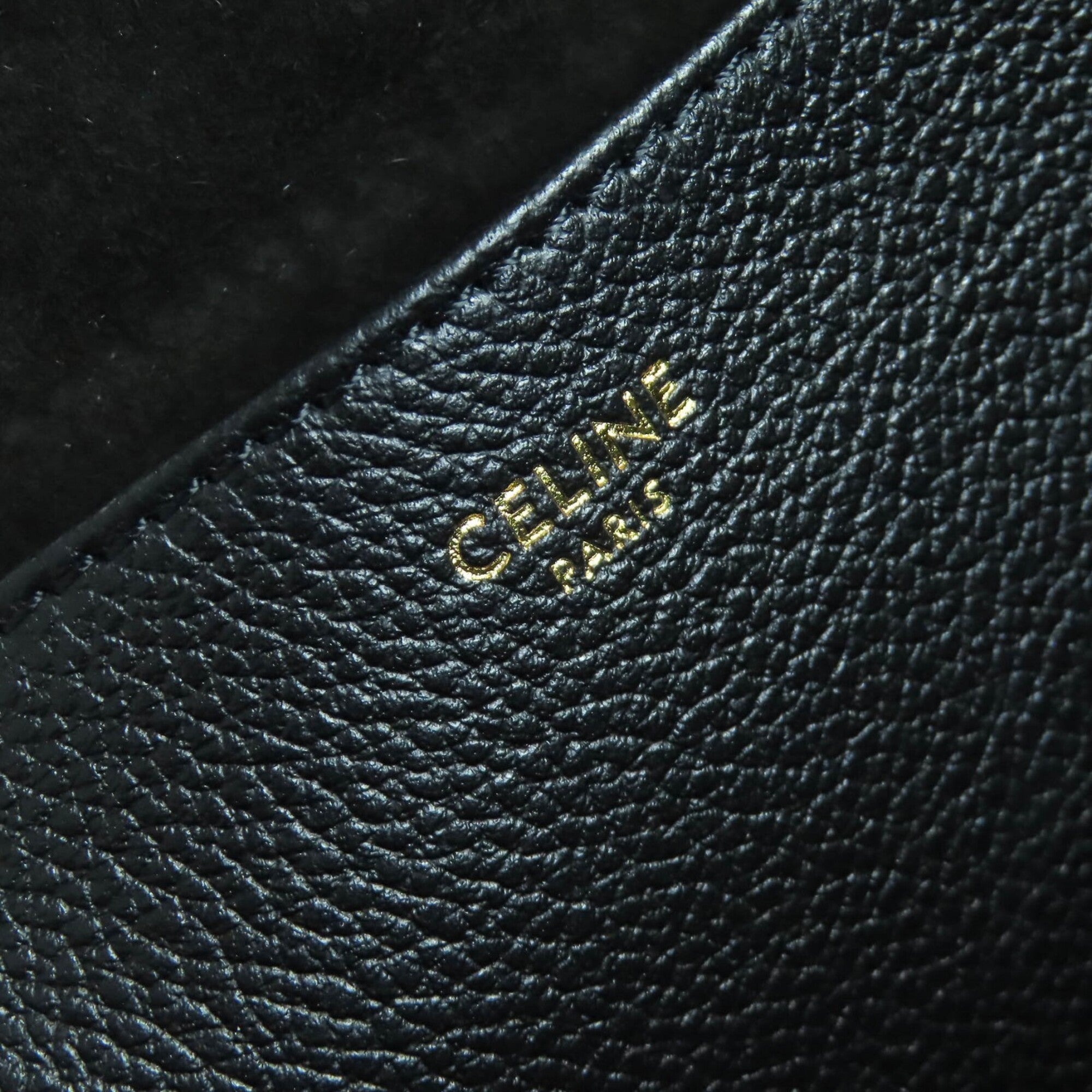 CELINE 11685 Cabas Anais Triomphe Medium Leather Tote Bag (Can be carried on the shoulder) Black, Made in Italy, Women's — Like New