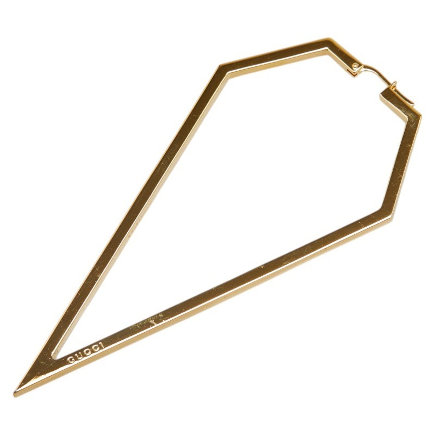 Gucci diamond motif earrings, single earring, gold plated, women's