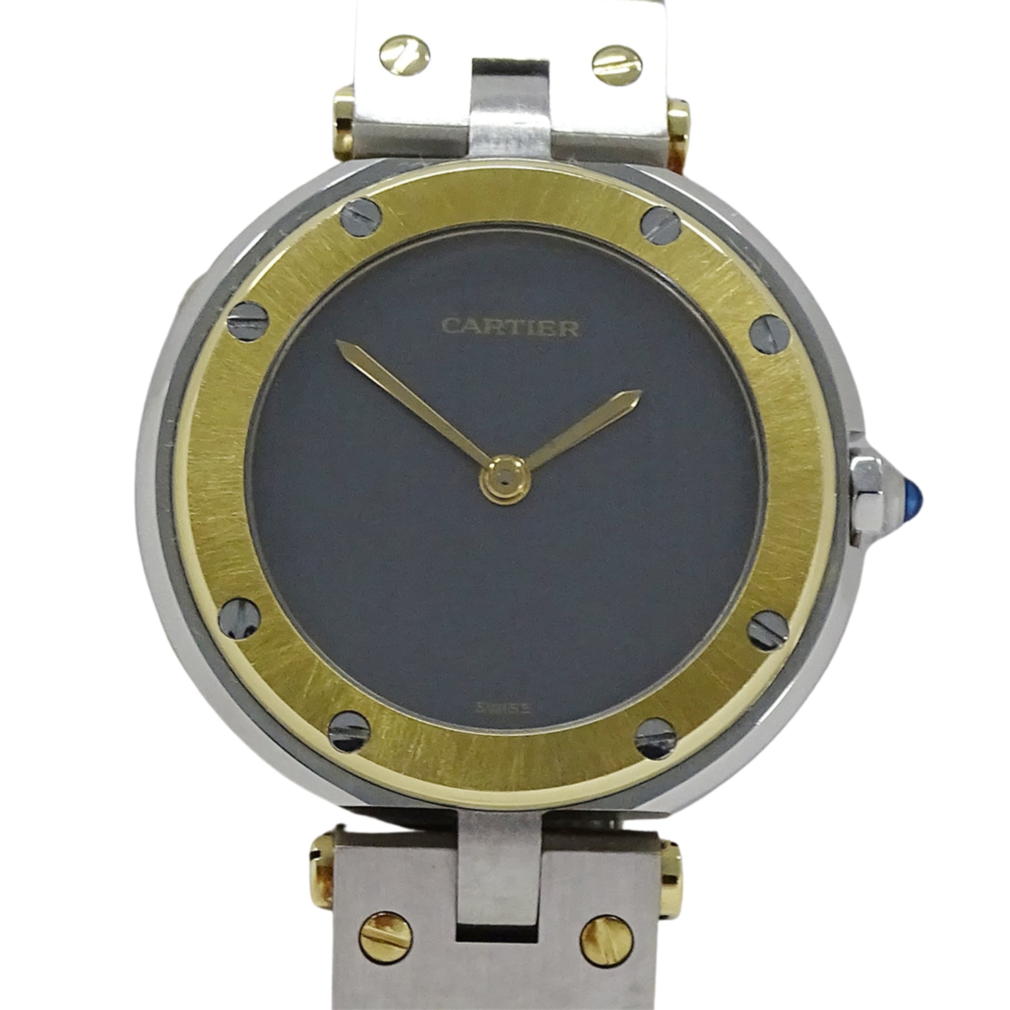 Cartier women's watch, Santos Vendôme SM, quartz movement, stainless steel (SS), gold (YG), model number 84041488 — Good