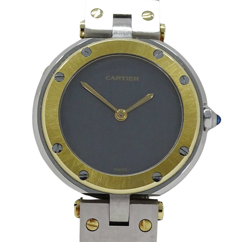 Cartier women's watch, Santos Vendôme SM, quartz movement, stainless steel (SS), gold (YG), model number 84041488 — Good