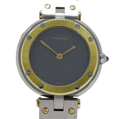 Cartier women's watch, Santos Vendôme SM, quartz movement, stainless steel (SS), gold (YG), model number 84041488 — Good