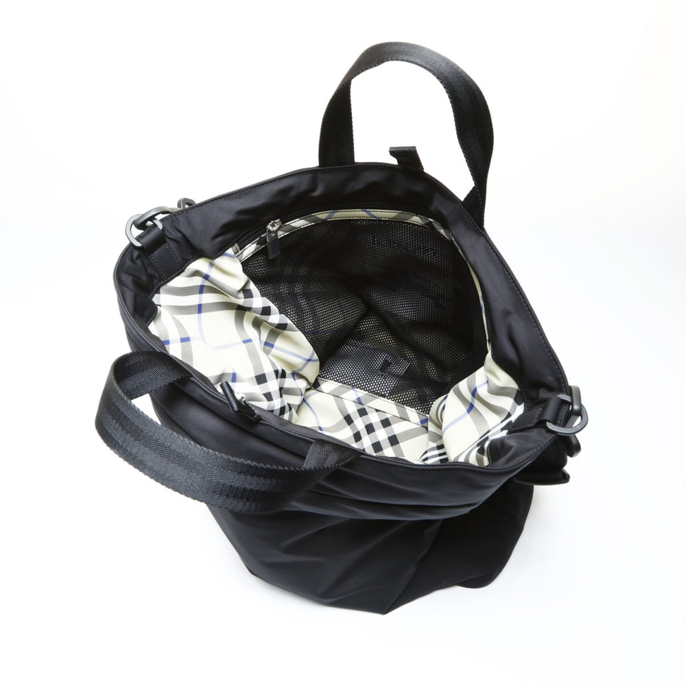 Burberry 2-way Nylon Shield Shopping Tote Bag, Black, WS25782 — Like New