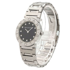 BVLGARI BB26SS Women's Watch 12P Diamond Black Quartz — Very Good