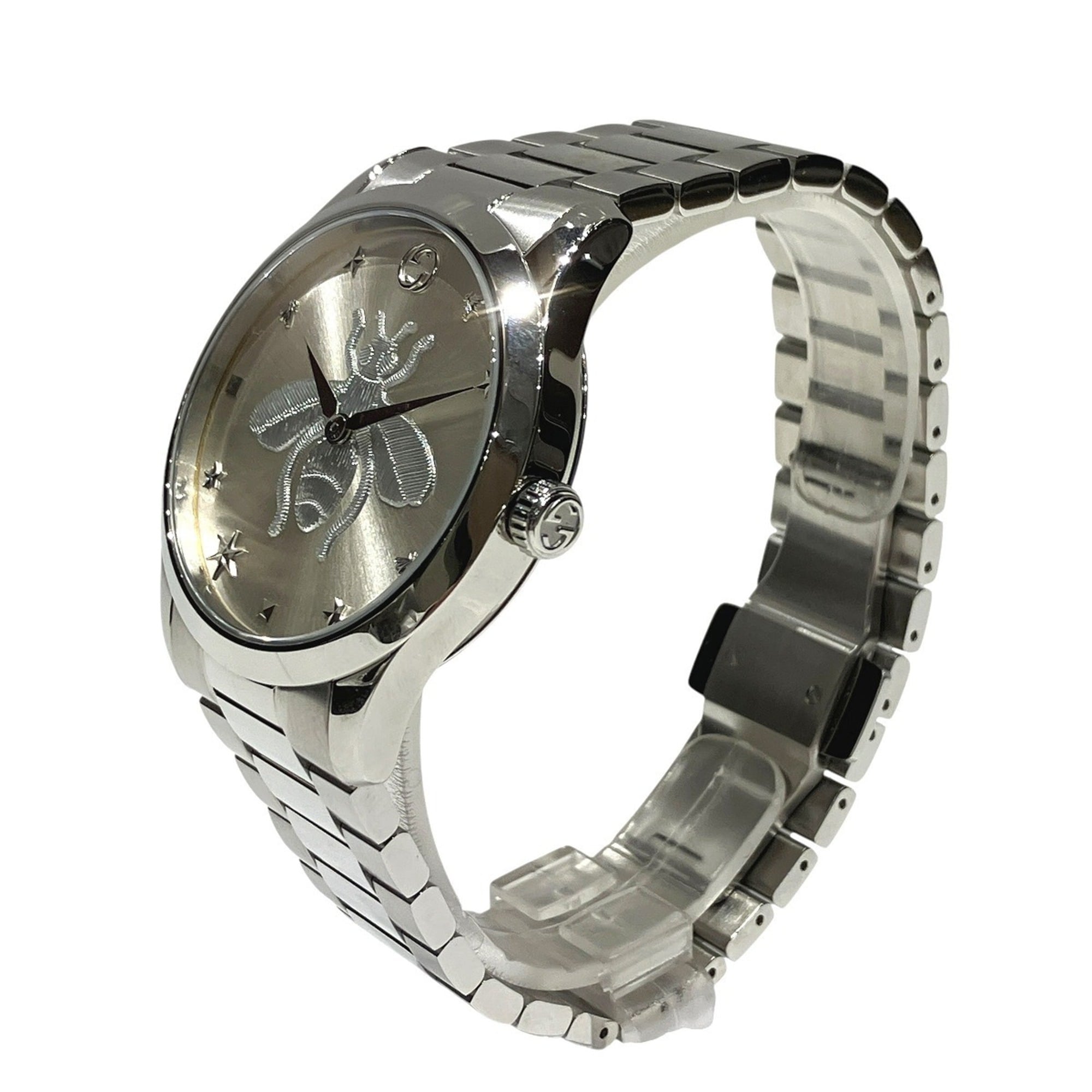 Gucci GUCCI G-Timeless Watch Bee Total weight 108.5g Stainless steel Quartz Silver dial 126.4 — Very Good