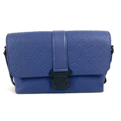 LOUIS VUITTON M11692 Monogram Embossed S Cape Messenger Bag Crossbody Flap Shoulder Taurillon Leather Men's Women's Sapphire Blue — Like New