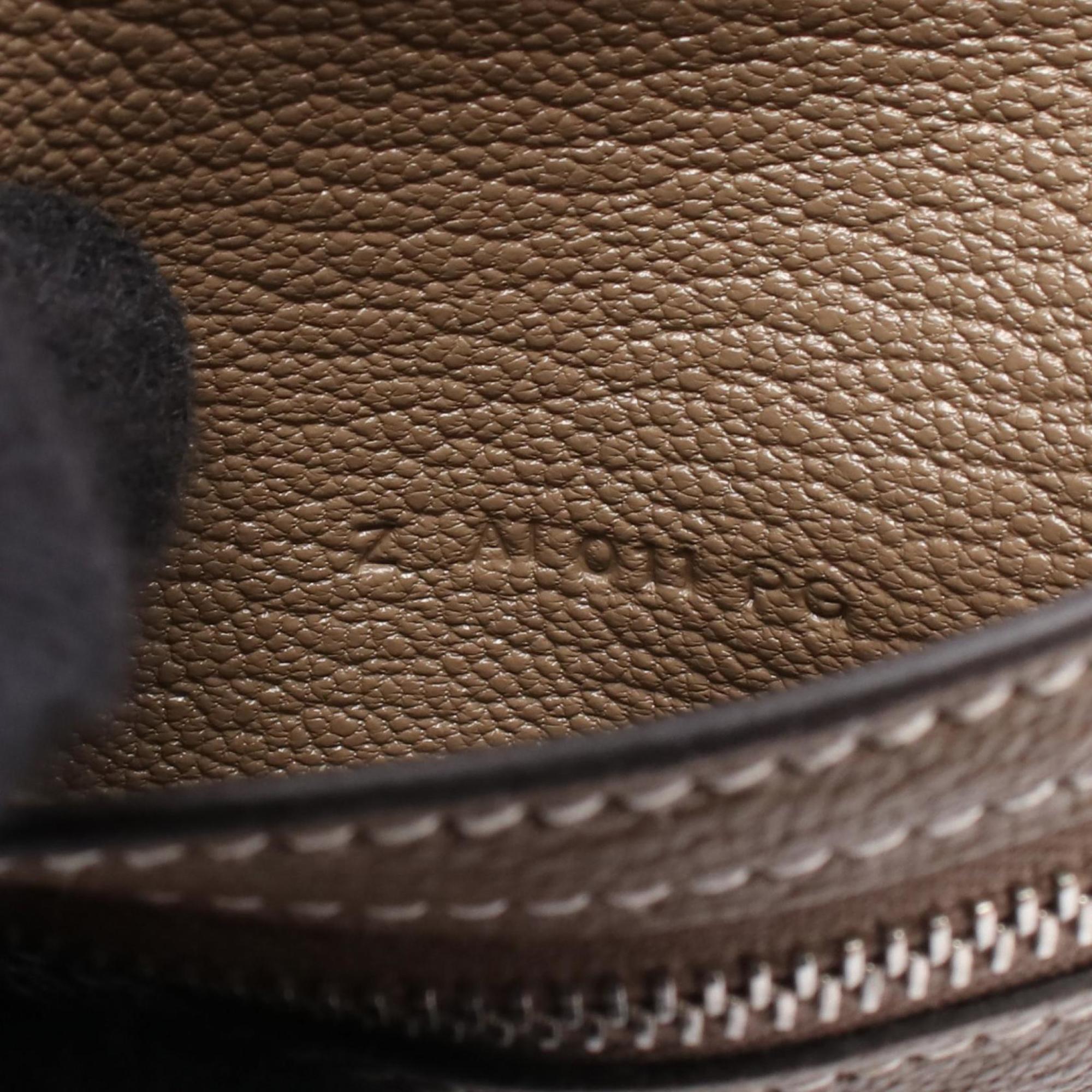 Hermes Hermès Bearn Combination Etoupe Tri-fold Wallet, Chevre, Women's, Gray