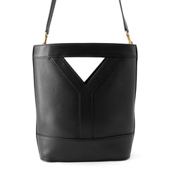 Yves Saint Laurent Saint Laurent Paris handbag, Y bucket style, calf leather, 808224, SAINT LAURENT PARIS, 2-way, black — Like New