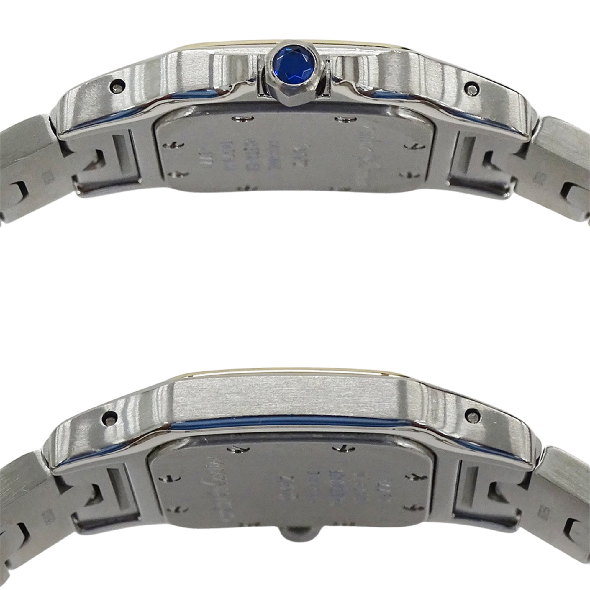 Cartier women's watch, Santos Galbee SM, quartz movement, stainless steel (SS), gold (YG), W20012C4 — Good