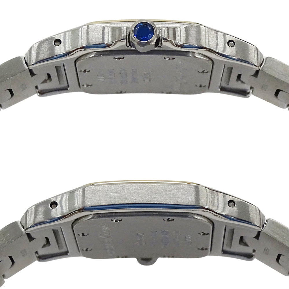 Cartier women's watch, Santos Galbee SM, quartz movement, stainless steel (SS), gold (YG), W20012C4 — Good