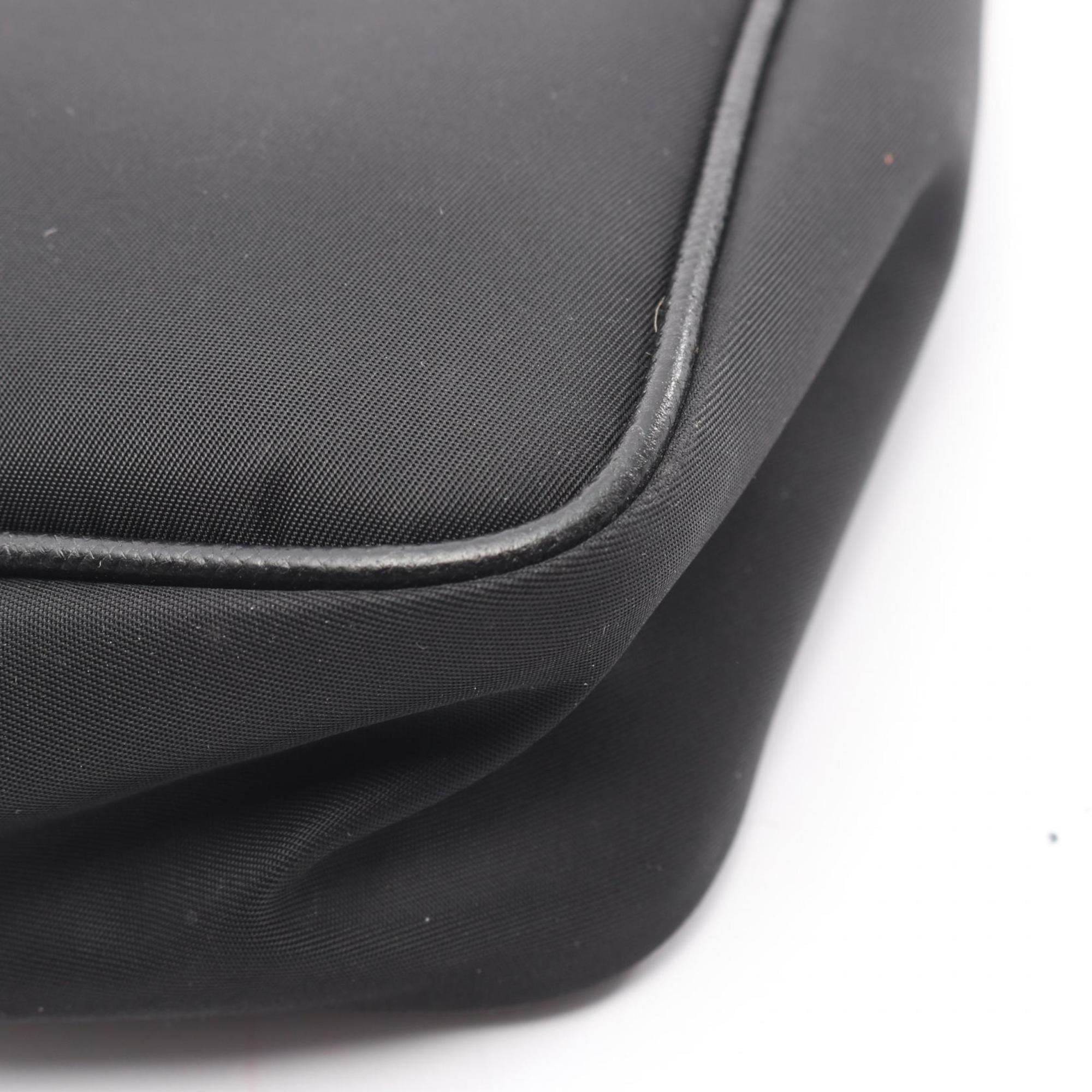 Prada Shoulder Bag in Nylon and Saffiano Leather, Black, for Men Women, 2VH113