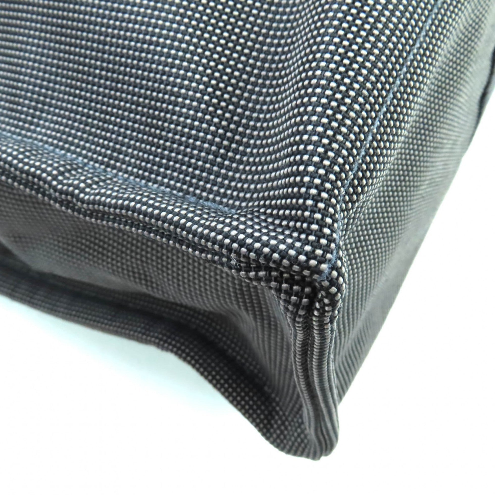 HERMES Air Line MM Silver Hardware Serie Button Canvas Tote Bag Gray Made in France Women's — Like New