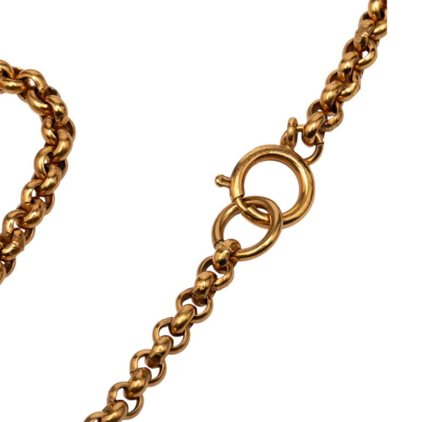 Vintage Chanel Coco Mark Heart Chain Pendant Necklace, Gold Plated, Women's