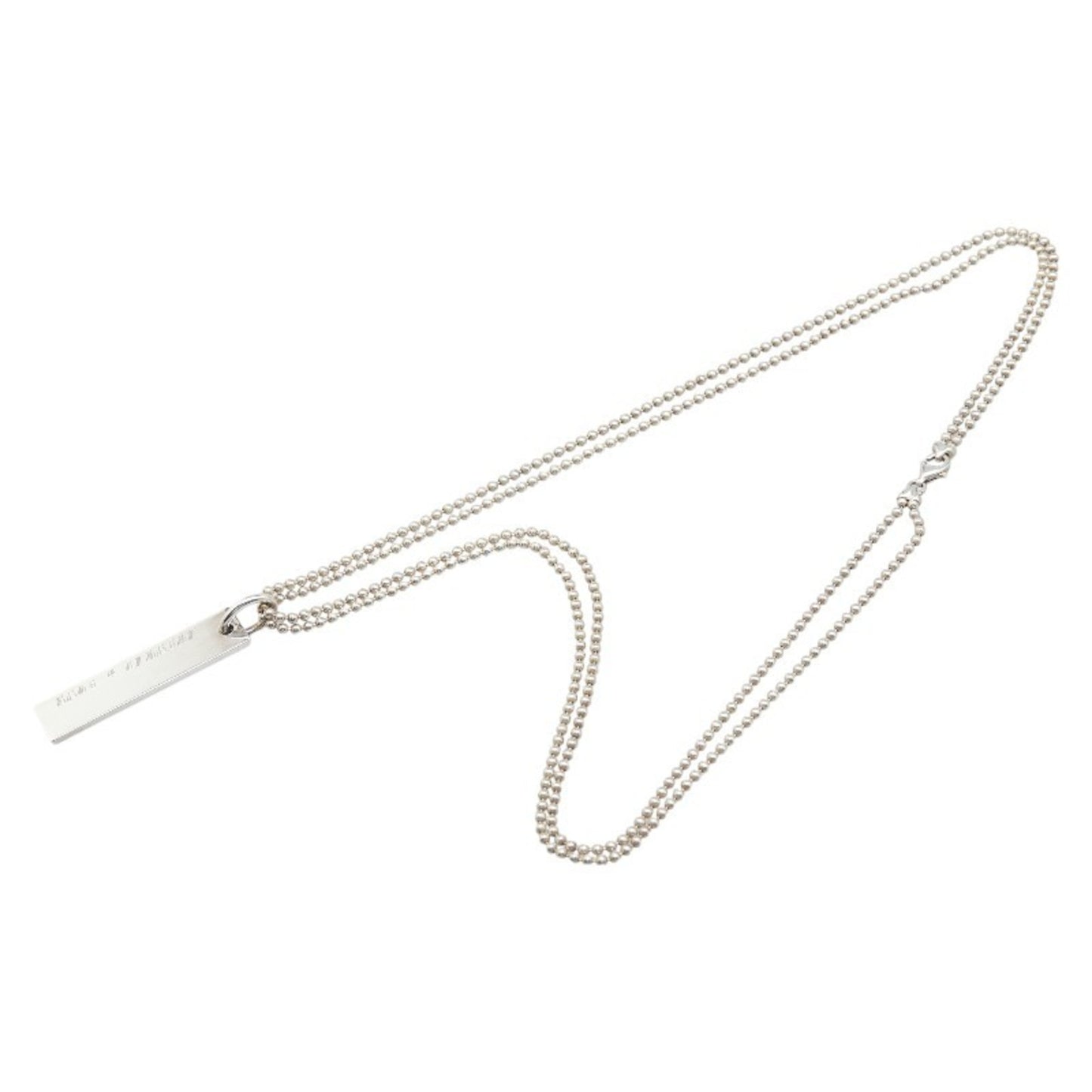 Gucci Plate Double Ball Chain Necklace SV925 Silver Women's GUCCI