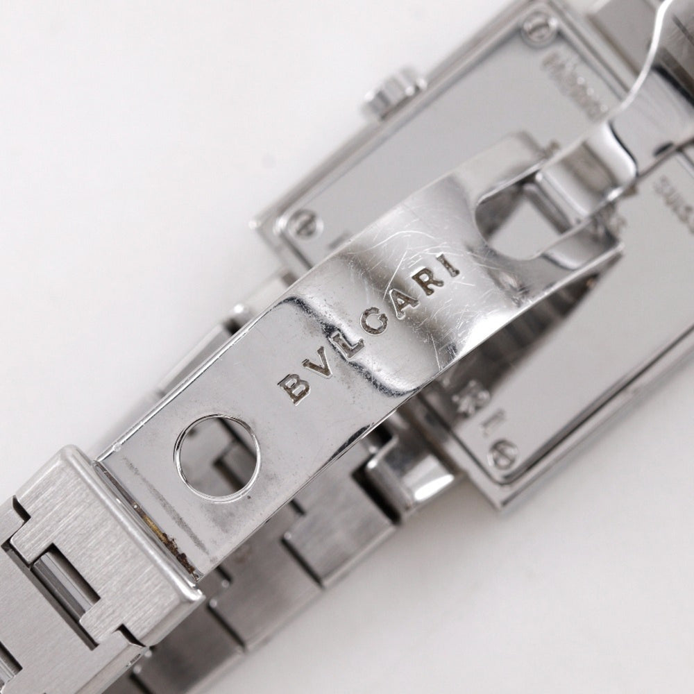 Bulgari BVLGARI Quadlard Watch SQ22SS Stainless Steel Black Quartz Analog Dial Women's — Very Good
