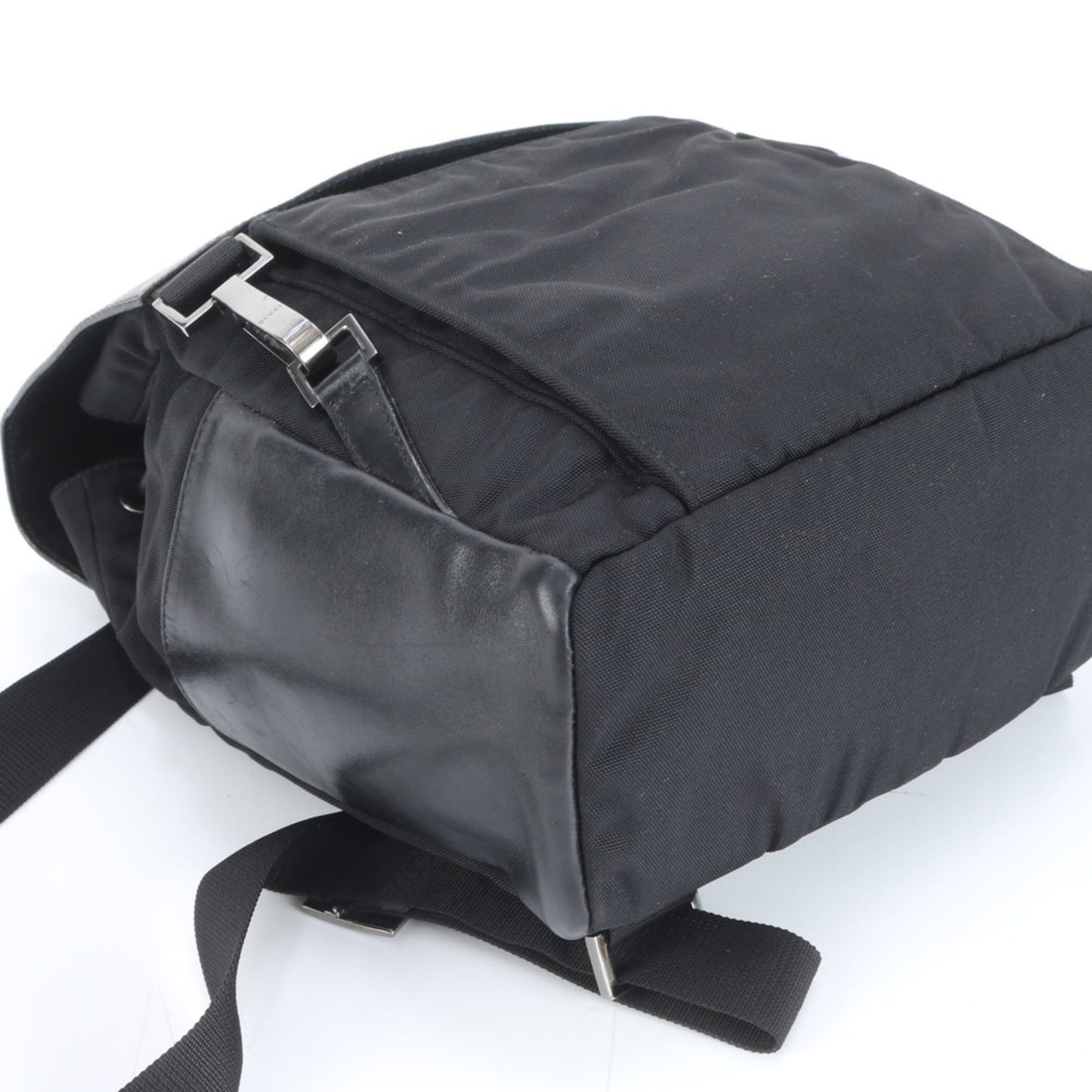 Gucci 003 0238 Leather and Nylon Backpack, Black, Women's