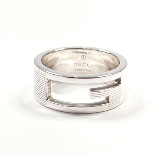 GUCCI Branded Cutout G Ring, 925 Sterling Silver, Size 12, Women's