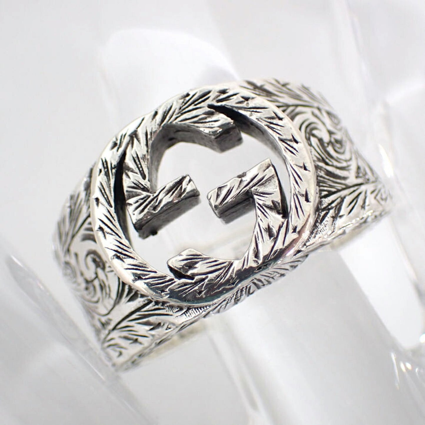 GUCCI 925 Interlocking Ring, size 22