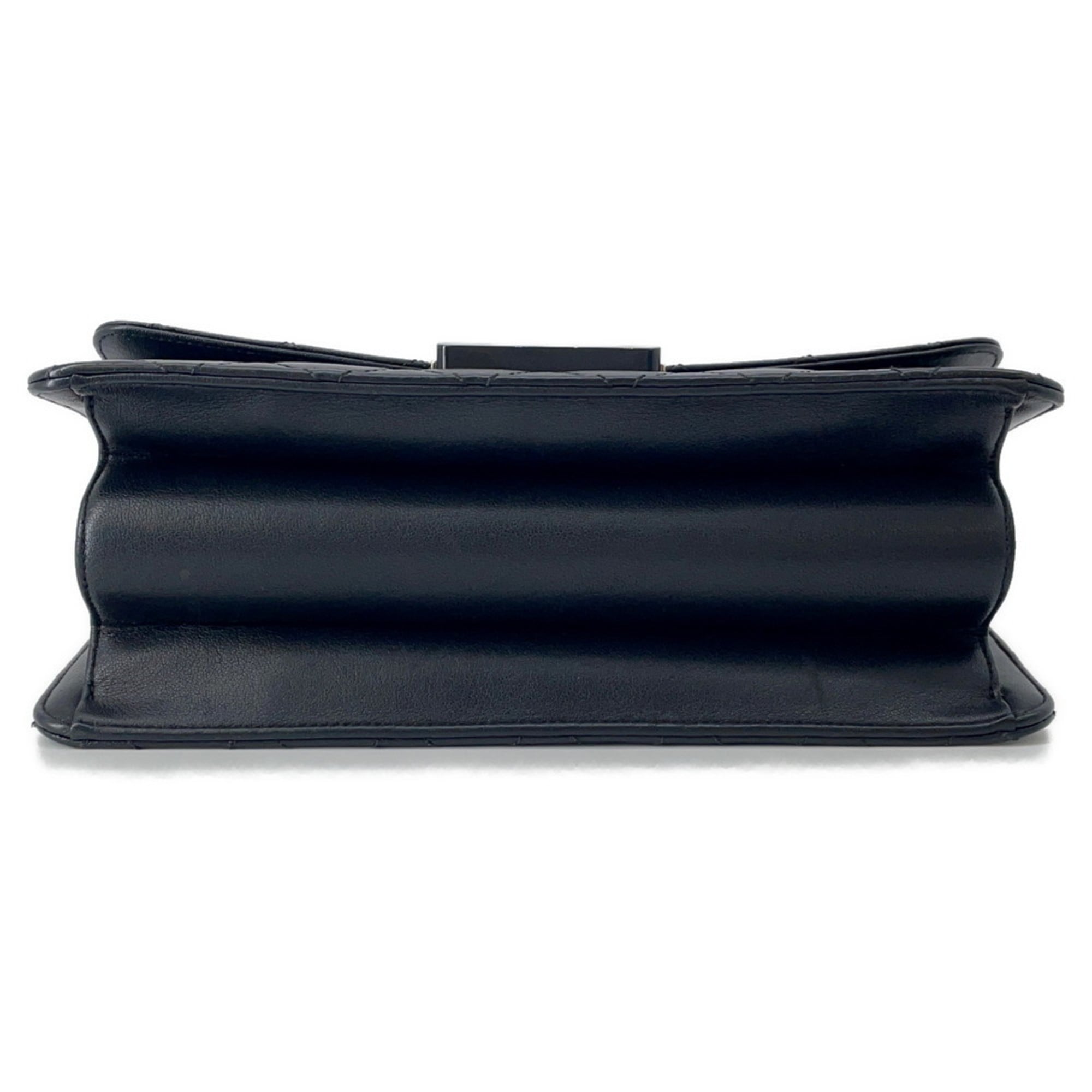 CHANEL Chain Shoulder Bag, Coco Mark, Beauty Lock, Matelasse Leather, A93223, Black