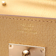 Hermes Kelly To Go Dore Shoulder Bag/Handbag, Chevre Shamkira Leather, Women's, Gold Tone — New - Store Return