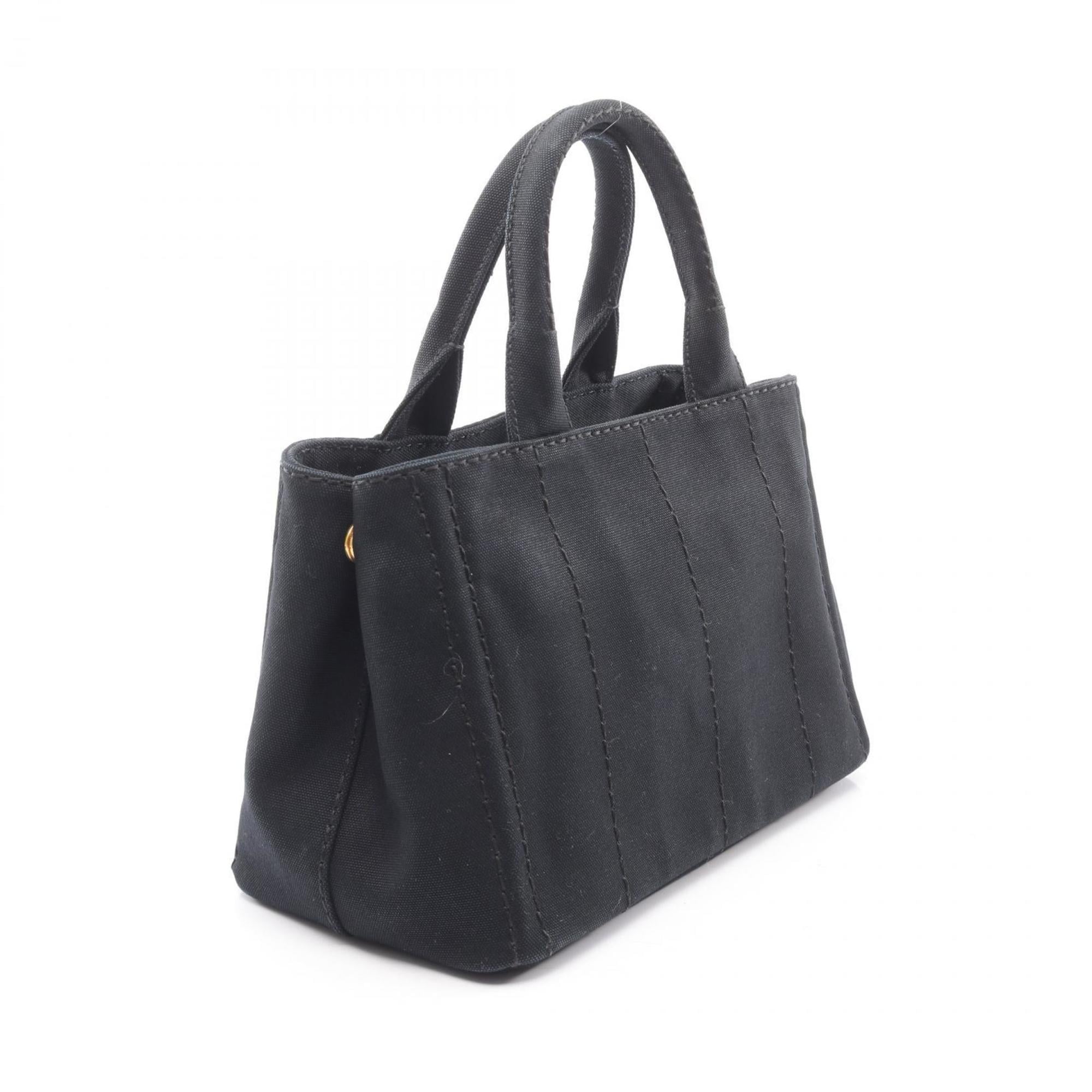 Prada Canapa Tote Bag, Canvas, Women's, Black