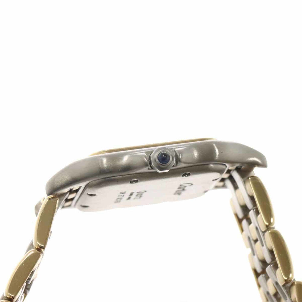 Cartier Panthère MM 3-Row Date Two-Tone Watch 83083244 Boys' Ivory YG Yellow Gold Quartz — Like New