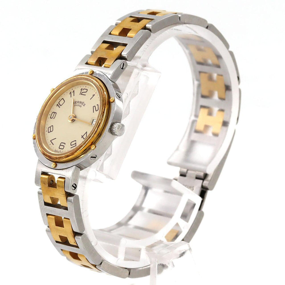 Hermes Clipper Combination SSxGP Quartz Watch — Good