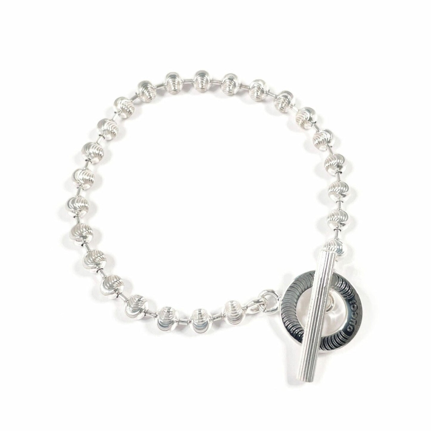 GUCCI Gucci Ball Chain Bracelet, 925 Sterling Silver, Unisex