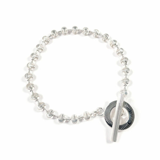 GUCCI Gucci Ball Chain Bracelet, 925 Sterling Silver, Unisex